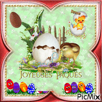 Joyeuse Pâques bisous - GIF animé gratuit