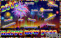 happy new year 2016 - Animovaný GIF zadarmo