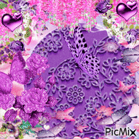 Creation violette et Rose animowany gif