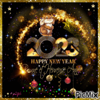 Bonne Nouvelle Année 2023 à tous...Happy New Year - Animovaný GIF zadarmo
