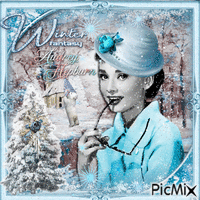 Winter with Audrey Hepburn contest - Бесплатни анимирани ГИФ