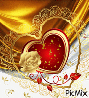 Coração de Ouro - Darmowy animowany GIF