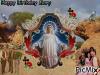 Bonne fête Mary dans l'ouest Américain 2017 animált GIF