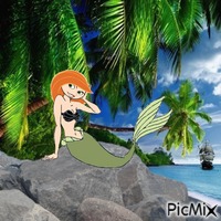 Kim Possible mermaid - GIF animé gratuit