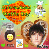 International Waffle Day Bert animeret GIF