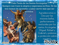 Feliz fiesta de los santos arcangeles - Darmowy animowany GIF