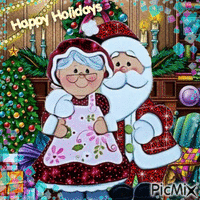 Mrs. and Mr. Claus Animiertes GIF
