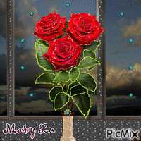 beautiful roses κινούμενο GIF