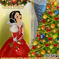 Snow White Christmas анимиран GIF