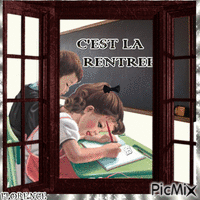 C'EST LA RENTREE animovaný GIF