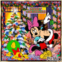 Merry Christmas with Mickey - GIF animé gratuit