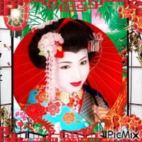 Women Geisha - GIF animé gratuit