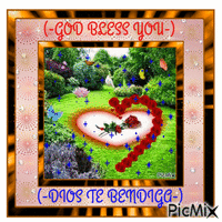 Garden/God bless you/Dios te bendiga - Free animated GIF