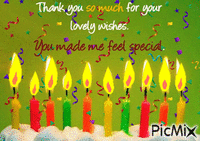 Birthday Thanks - Zdarma animovaný GIF