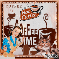 Kaffee und Schätzchen - GIF animé gratuit