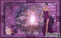 Lady In Purple - Darmowy animowany GIF
