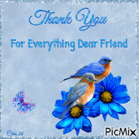 Thank You Dear Friend - Zdarma animovaný GIF