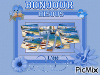 Bonjour Bisou animēts GIF
