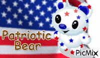 Patriotic Bear animasyonlu GIF