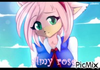 Amy rose - GIF animé gratuit