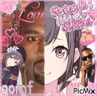 ena and kanye hanging out animuotas GIF