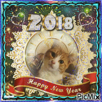 Happy new year 2018 - Δωρεάν κινούμενο GIF