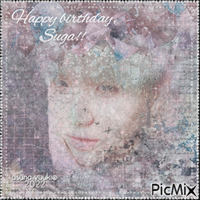 Happy birthday, Suga!! - GIF animé gratuit