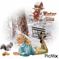 Winter Time animovaný GIF