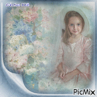 Portrait fillette par BBM animeret GIF