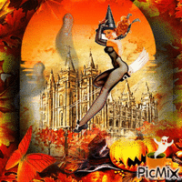 AUTUMN WITCH - Free animated GIF