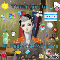 Thank you essential workers sera digital devil saga animált GIF