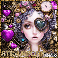 Steampunk Girl - GIF animado gratis