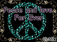 Peace and love - Gratis geanimeerde GIF