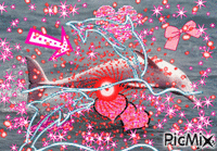 cuore e delfini - 免费动画 GIF