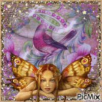 femme papillon Animated GIF