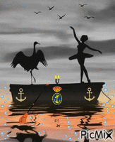 Ballet en barca animerad GIF