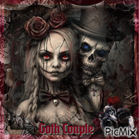 Goth Couple - GIF animé gratuit
