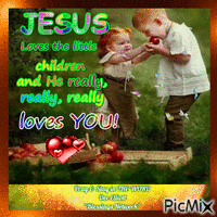 Jesus loves you animovaný GIF