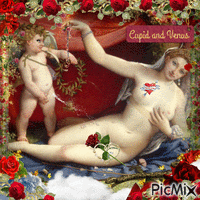 Cupid and Venus - Bezmaksas animēts GIF