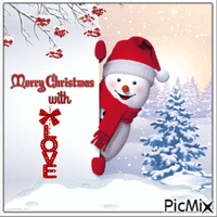 Merry Christmas with Love geanimeerde GIF