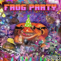 frog party GIF animado
