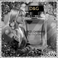 Perfume Dolce & Gabbana - Prata e Preto - GIF animado grátis