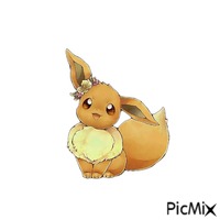 Eevee on a white background анимиран GIF
