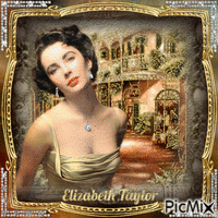 Elizabeth Taylor, Actrice britannique geanimeerde GIF