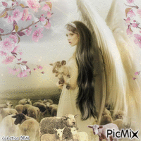 L'ange et les moutons par BBM Gif Animado