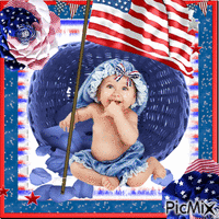 fourth of july baby - GIF animate gratis