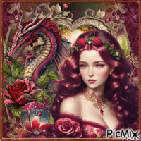 La petite princesse et le dragon - Ingyenes animált GIF