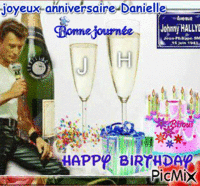 joyeux anniversaire Danielle - Бесплатный анимированный гифка