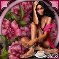 Woman w Flowers-RM-07-26-23 - δωρεάν png