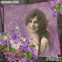 La belle et les violettes par BBM geanimeerde GIF